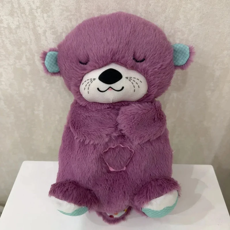 Baby Pacify Breathing Rabbit Doll Beruhigt Otter Plüschtier Kinder Beruhigende Musik Schlafbegleiter Spielzeug Bär Gefülltes Geschenk für Kinder