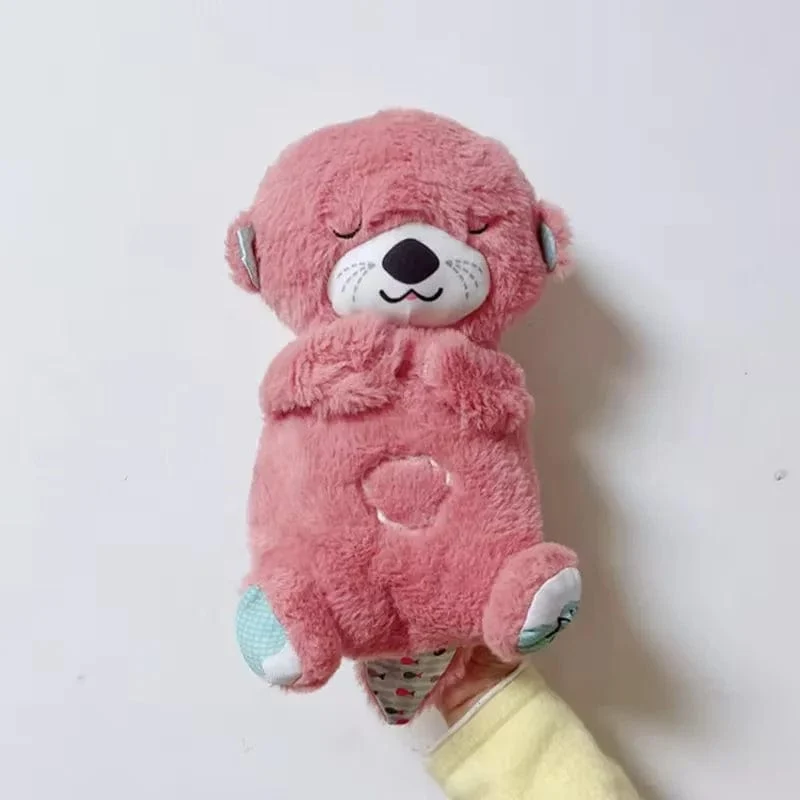 Baby Pacify Breathing Rabbit Doll Beruhigt Otter Plüschtier Kinder Beruhigende Musik Schlafbegleiter Spielzeug Bär Gefülltes Geschenk für Kinder