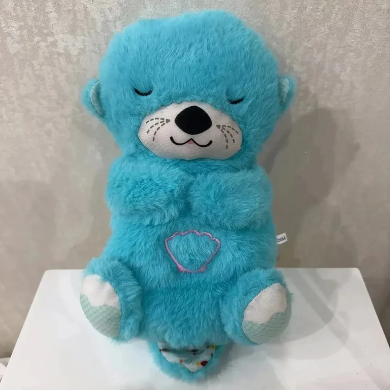 Baby Pacify Breathing Rabbit Doll Beruhigt Otter Plüschtier Kinder Beruhigende Musik Schlafbegleiter Spielzeug Bär Gefülltes Geschenk für Kinder