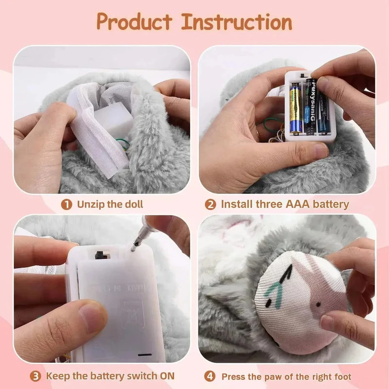 Baby Pacify Breathing Rabbit Doll Beruhigt Otter Plüschtier Kinder Beruhigende Musik Schlafbegleiter Spielzeug Bär Gefülltes Geschenk für Kinder