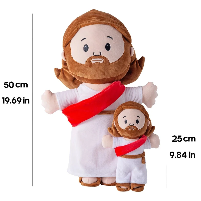 25 cm/50 cm großes Jesus-Plüschkissen mit Bibelmotiv, ideal als Weihnachtsgeschenk für Kinder