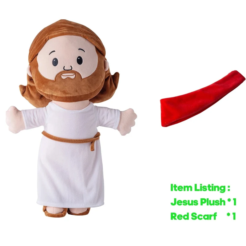25 cm/50 cm großes Jesus-Plüschkissen mit Bibelmotiv, ideal als Weihnachtsgeschenk für Kinder