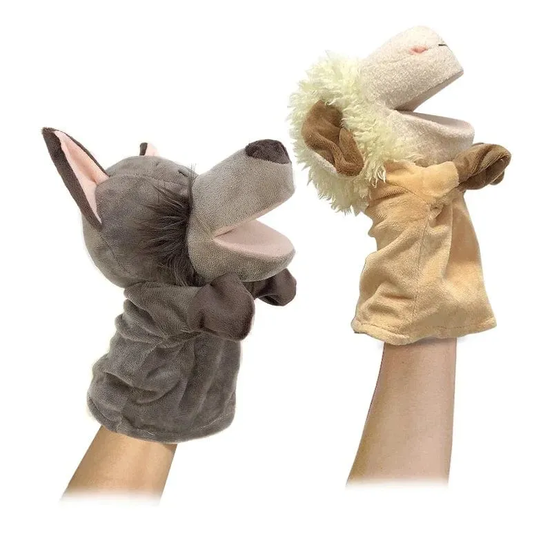 Gefüllte Plüschtiere Spielzeug Hand Finger Story Puppet Kawaii Puppen Pädagogisches Baby Spielzeug Löwe Elefant Hase Affe Kinder Geschenk