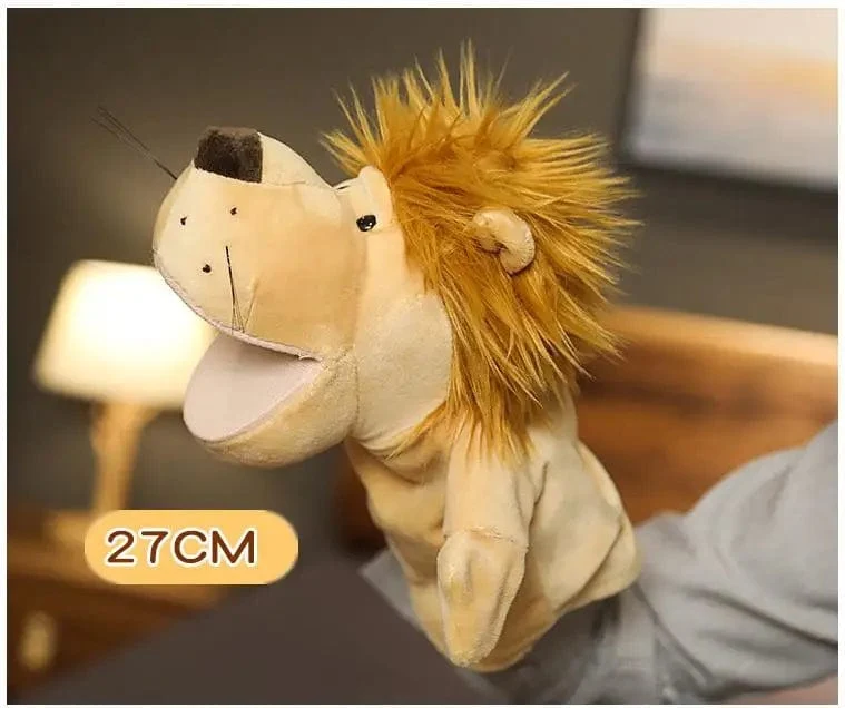 Gefüllte Plüschtiere Spielzeug Hand Finger Story Puppet Kawaii Puppen Pädagogisches Baby Spielzeug Löwe Elefant Hase Affe Kinder Geschenk