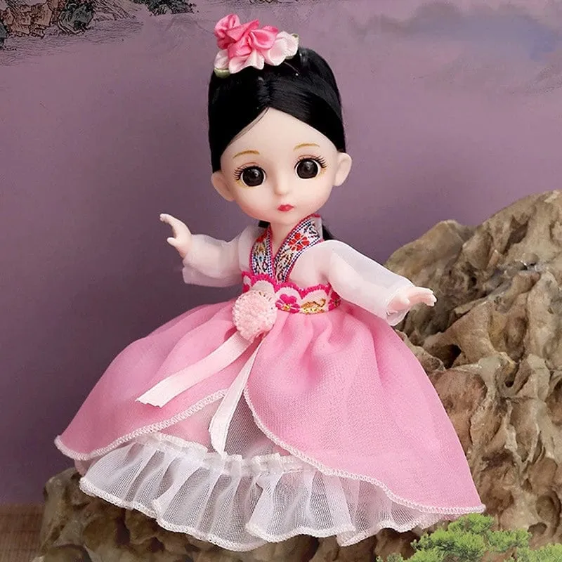 Mini 16cm BJD Puppe 13 Bewegliche Gelenke Mädchen Puppe 3D Großen Augen 1/12 Mode Prinzessin Puppe DIY Ankleide Spielzeug Puppe Mit Kleidung Geschenk
