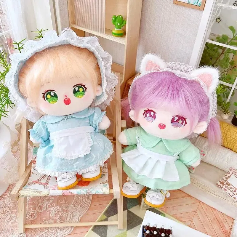 20 cm IDol Puppenskelett Keine Attribute Stern Plüsch Baumwollpuppen Süße lange gebratene Haare Lockiges Haar Spielzeug Fans Sammlung Kinder Geschenk