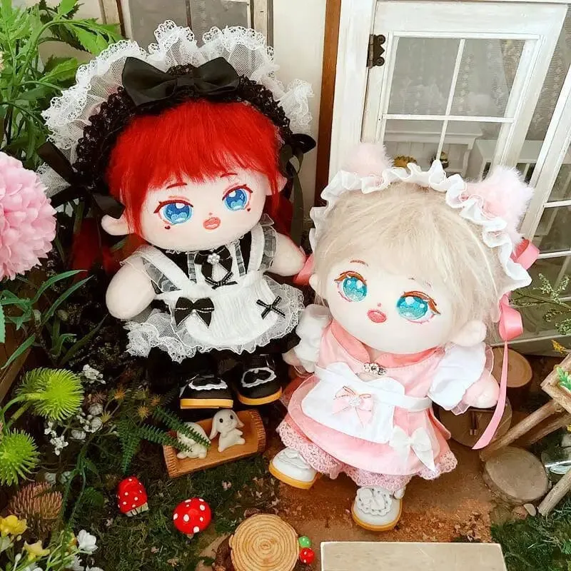 20 cm IDol Puppenskelett Keine Attribute Stern Plüsch Baumwollpuppen Süße lange gebratene Haare Lockiges Haar Spielzeug Fans Sammlung Kinder Geschenk