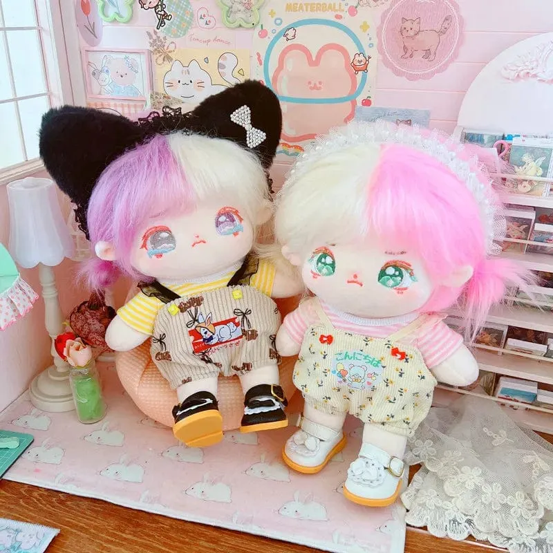 20 cm IDol Puppenskelett Keine Attribute Stern Plüsch Baumwollpuppen Süße lange gebratene Haare Lockiges Haar Spielzeug Fans Sammlung Kinder Geschenk