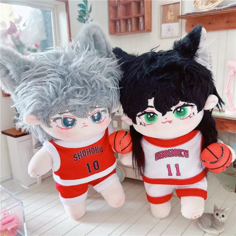 20 cm IDol Puppenskelett Keine Attribute Stern Plüsch Baumwollpuppen Süße lange gebratene Haare Lockiges Haar Spielzeug Fans Sammlung Kinder Geschenk