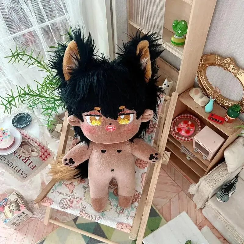 20 cm IDol Puppenskelett Keine Attribute Stern Plüsch Baumwollpuppen Süße lange gebratene Haare Lockiges Haar Spielzeug Fans Sammlung Kinder Geschenk