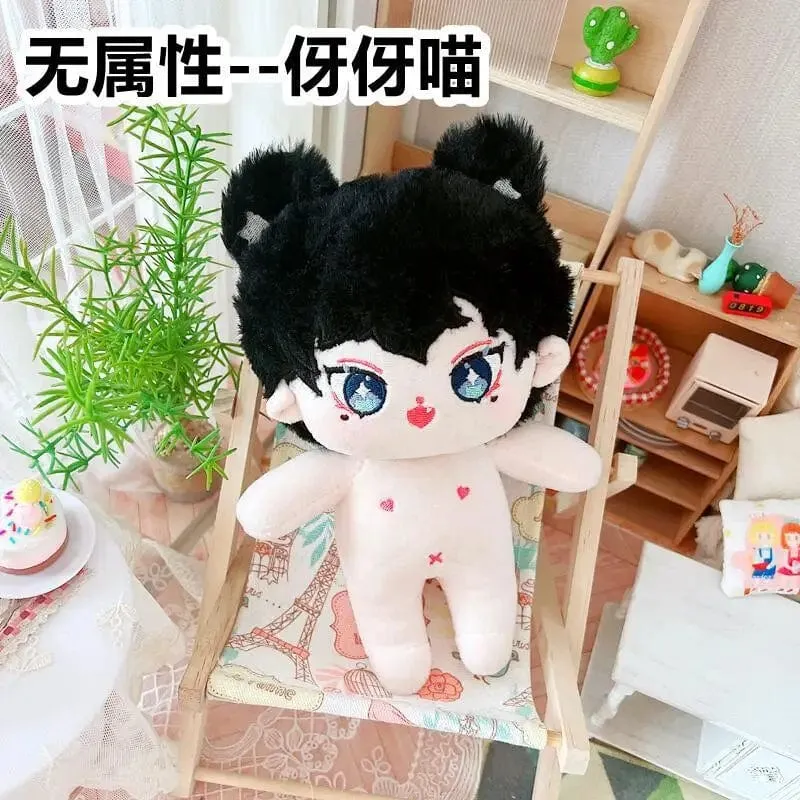 20 cm IDol Puppenskelett Keine Attribute Stern Plüsch Baumwollpuppen Süße lange gebratene Haare Lockiges Haar Spielzeug Fans Sammlung Kinder Geschenk