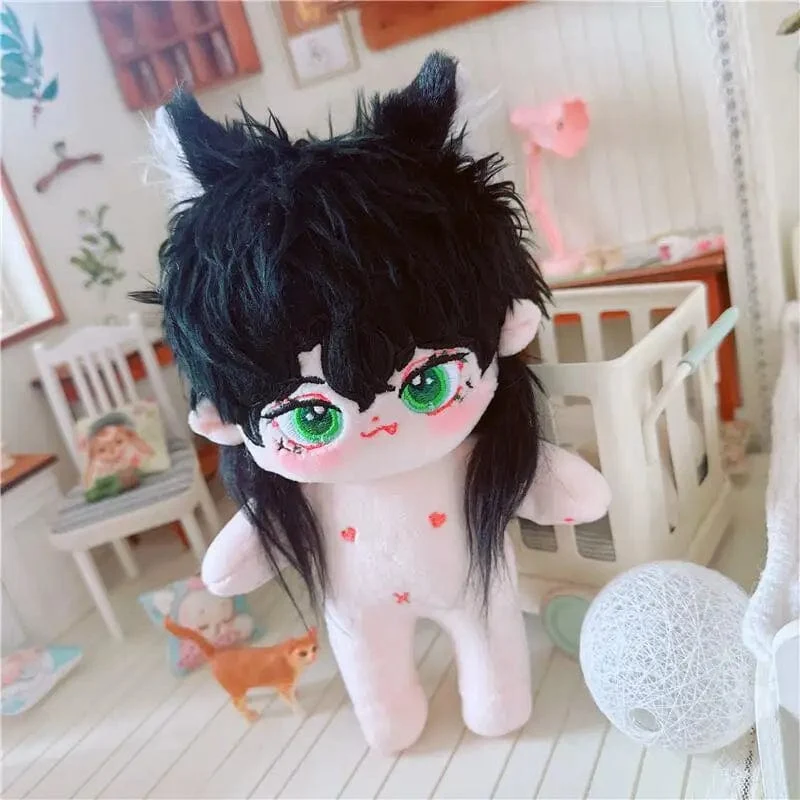 20 cm IDol Puppenskelett Keine Attribute Stern Plüsch Baumwollpuppen Süße lange gebratene Haare Lockiges Haar Spielzeug Fans Sammlung Kinder Geschenk