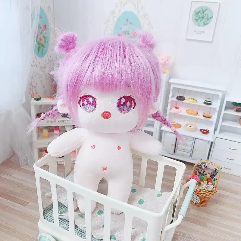 20 cm IDol Puppenskelett Keine Attribute Stern Plüsch Baumwollpuppen Süße lange gebratene Haare Lockiges Haar Spielzeug Fans Sammlung Kinder Geschenk