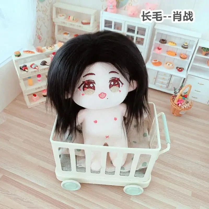 20 cm IDol Puppenskelett Keine Attribute Stern Plüsch Baumwollpuppen Süße lange gebratene Haare Lockiges Haar Spielzeug Fans Sammlung Kinder Geschenk