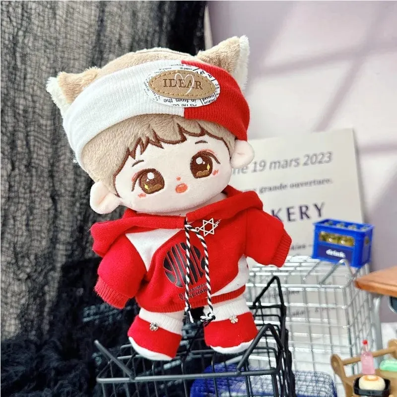 20 cm IDol Puppenskelett Keine Attribute Stern Plüsch Baumwollpuppen Süße lange gebratene Haare Lockiges Haar Spielzeug Fans Sammlung Kinder Geschenk