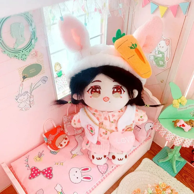 20 cm IDol Puppenskelett Keine Attribute Stern Plüsch Baumwollpuppen Süße lange gebratene Haare Lockiges Haar Spielzeug Fans Sammlung Kinder Geschenk