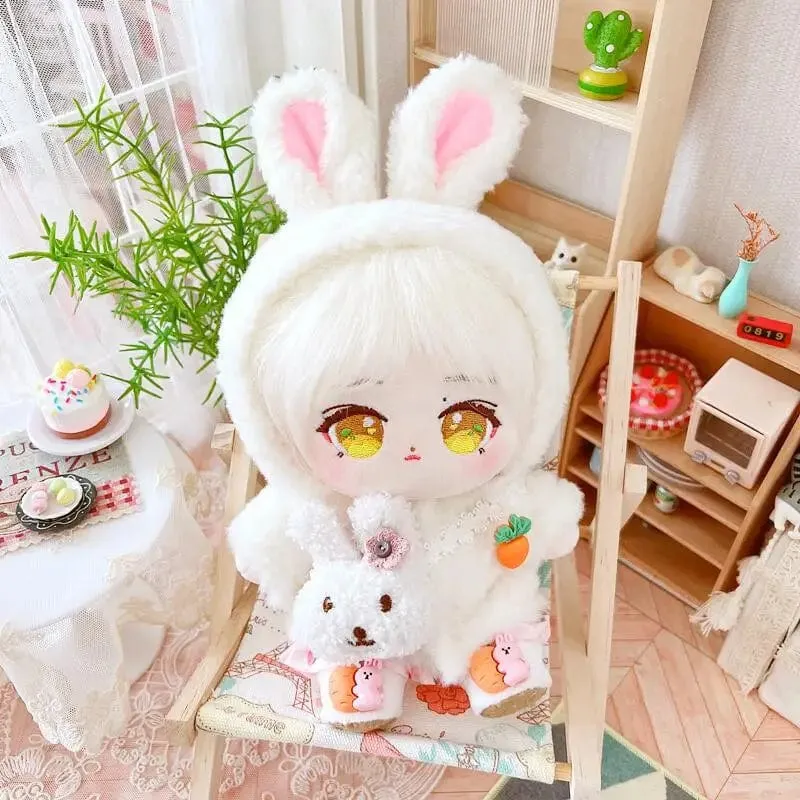 20 cm IDol Puppenskelett Keine Attribute Stern Plüsch Baumwollpuppen Süße lange gebratene Haare Lockiges Haar Spielzeug Fans Sammlung Kinder Geschenk