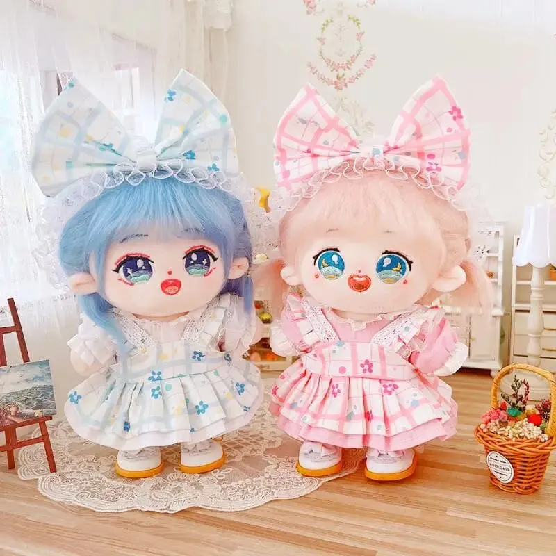 20 cm IDol Puppenskelett Keine Attribute Stern Plüsch Baumwollpuppen Süße lange gebratene Haare Lockiges Haar Spielzeug Fans Sammlung Kinder Geschenk