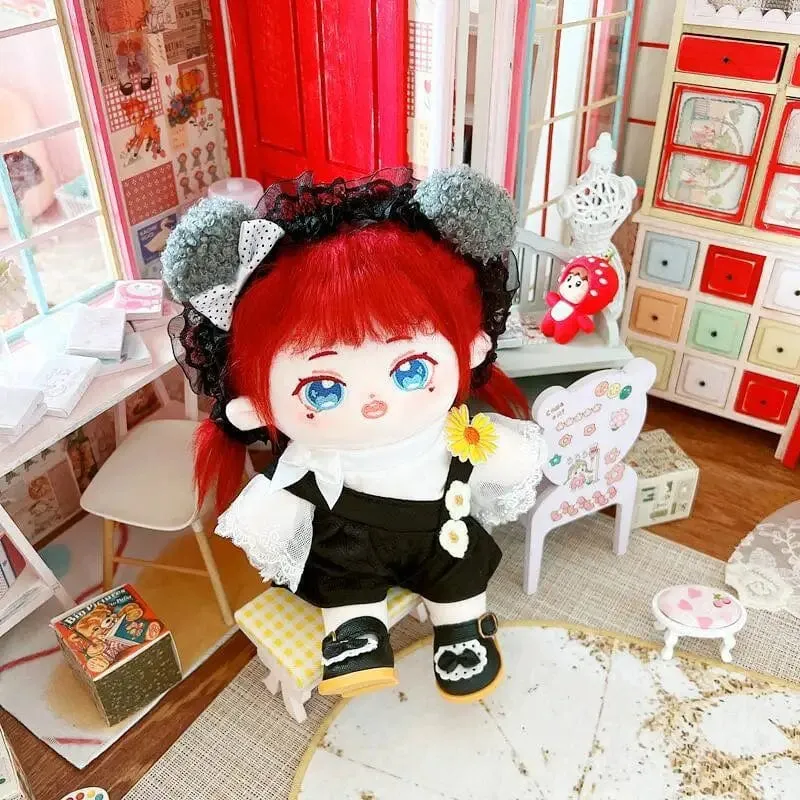 20 cm IDol Puppenskelett Keine Attribute Stern Plüsch Baumwollpuppen Süße lange gebratene Haare Lockiges Haar Spielzeug Fans Sammlung Kinder Geschenk