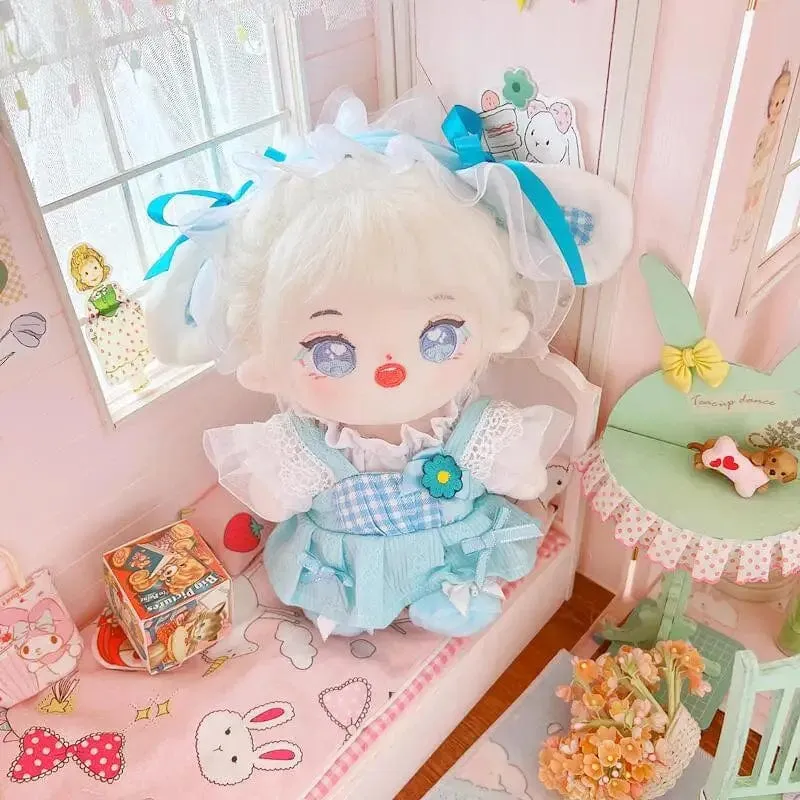 20 cm IDol Puppenskelett Keine Attribute Stern Plüsch Baumwollpuppen Süße lange gebratene Haare Lockiges Haar Spielzeug Fans Sammlung Kinder Geschenk