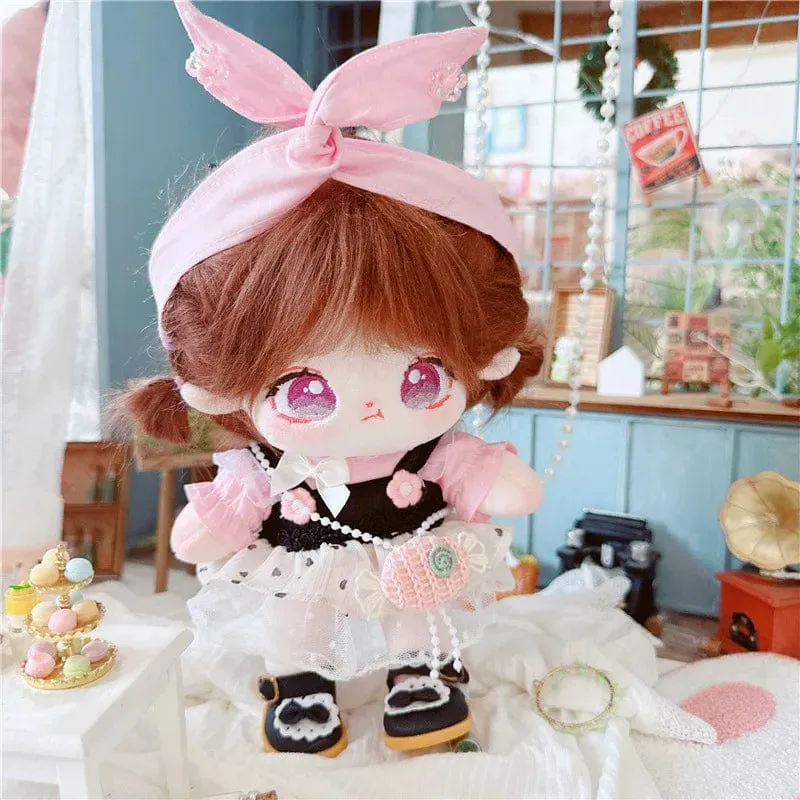 20 cm IDol Puppenskelett Keine Attribute Stern Plüsch Baumwollpuppen Süße lange gebratene Haare Lockiges Haar Spielzeug Fans Sammlung Kinder Geschenk