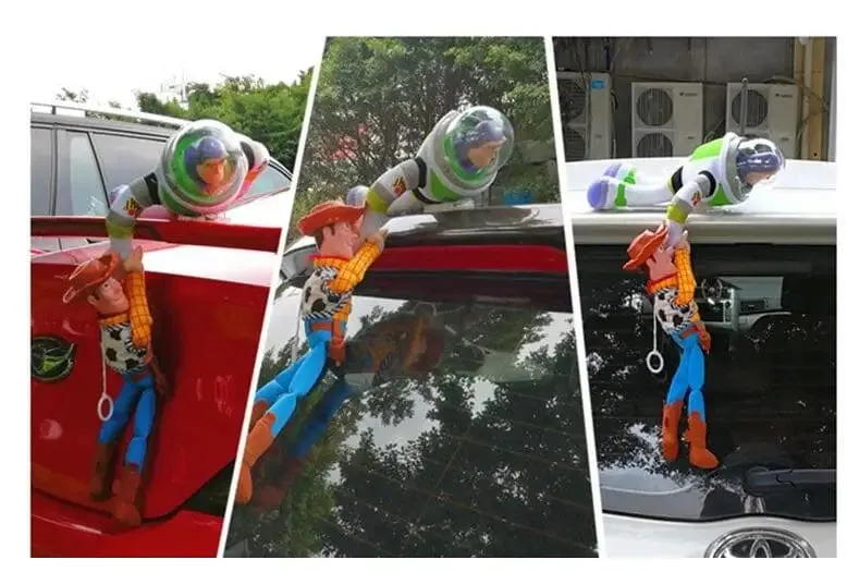 Heißer Toy Story Sherif Woody Buzz Lightyear Auto Puppen Plüsch Spielzeug Außerhalb Hängen Spielzeug Nette Auto Zubehör Auto Dekoration 25/35/45 CM