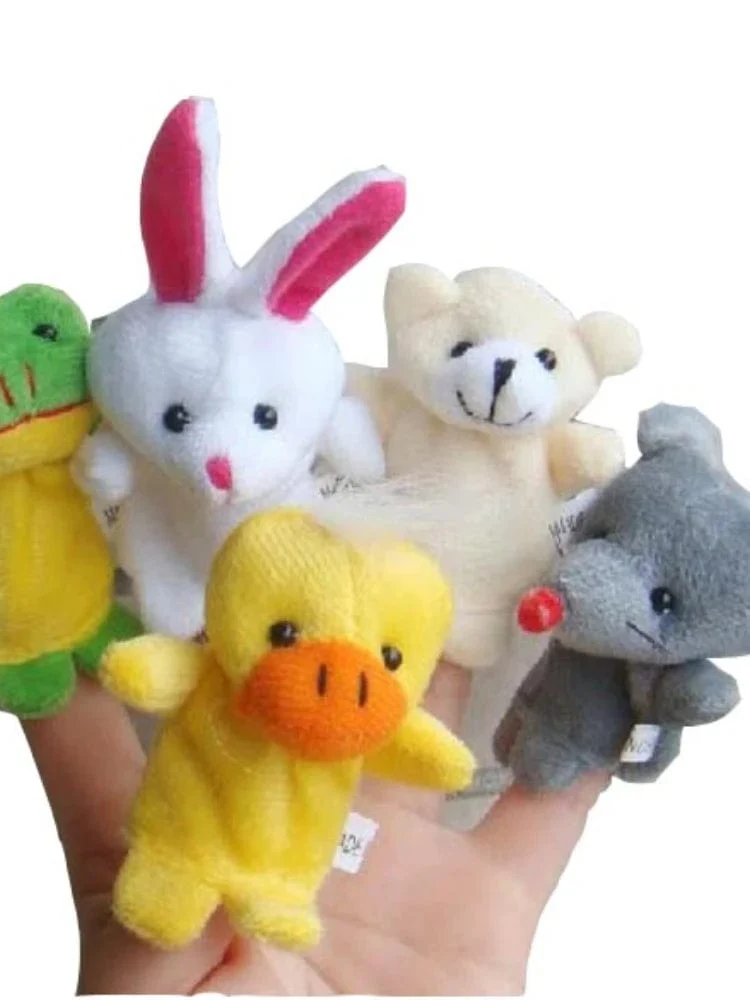 1/5/10 stücke Cartoon Biologische Tier Fingerpuppe Storytelling Handpuppe Plüsch Spielzeug Baby Favor Puppen Lustige Kinder Weihnachten Geschenk