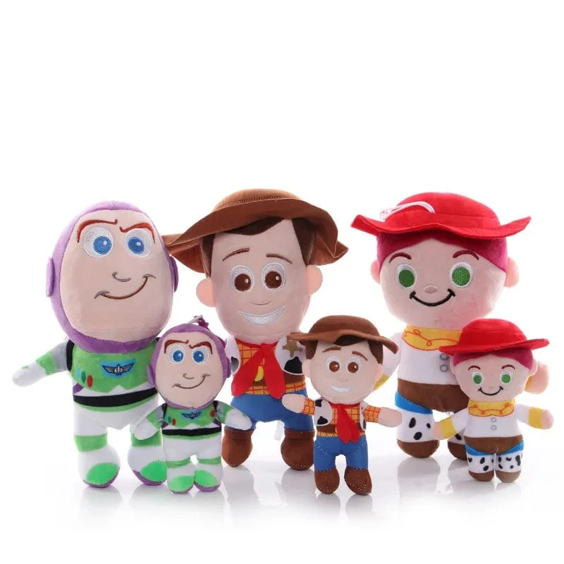 Disney Toy Story 4 Woody Jessie Buzz Lightyear Plüschtier Cartoon Anime Gefüllte Woody Puppen Schlüsselbund Tasche Anhänger Kinder Weihnachtsgeschenke