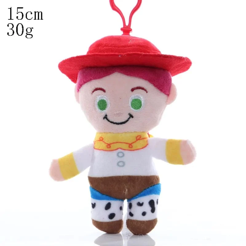 Disney Toy Story 4 Woody Jessie Buzz Lightyear Plüschtier Cartoon Anime Gefüllte Woody Puppen Schlüsselbund Tasche Anhänger Kinder Weihnachtsgeschenke