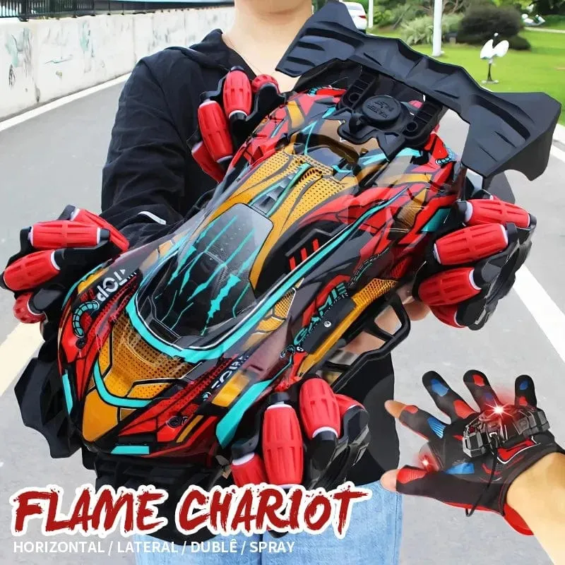 WLtoys F1 RC Drift-Auto mit Musik, LED-Leuchten, 2.4 G Handschuhgeste, Funkfernbedienung, Spray-Stunt-Autos, 4WD, elektrisches Kinderspielzeug