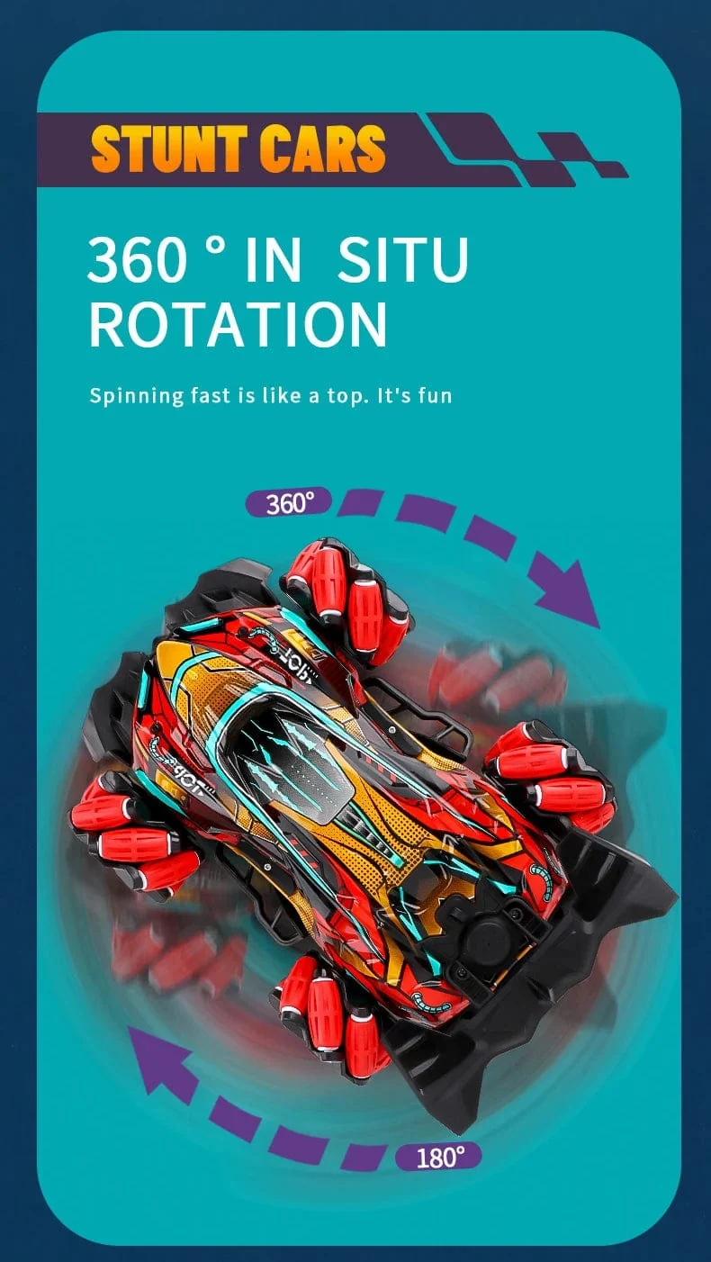 WLtoys F1 RC Drift-Auto mit Musik, LED-Leuchten, 2.4 G Handschuhgeste, Funkfernbedienung, Spray-Stunt-Autos, 4WD, elektrisches Kinderspielzeug