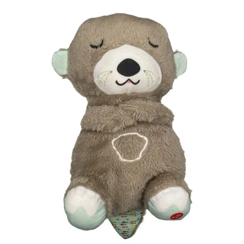 Beruhigende Tiere für Babys, Plüschspielzeug, atmender Bär, schlafender Begleiter, Ton und Licht, ausgestopfter Otter, Puppe, Geburtstagsgeschenk