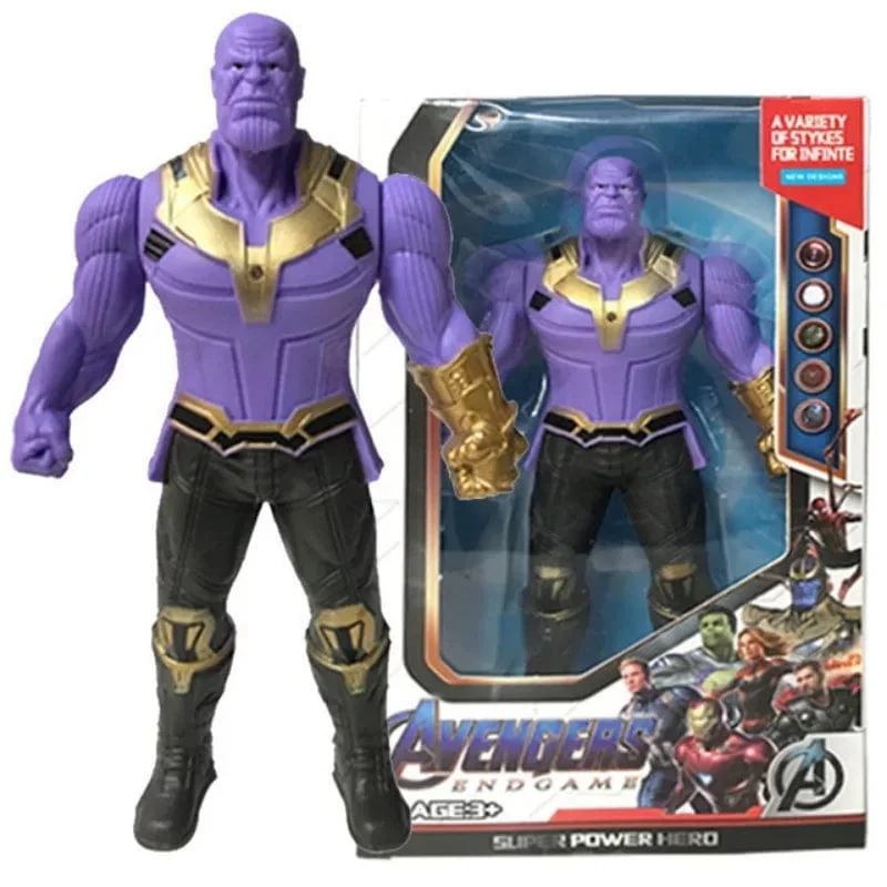 17 cm Kinderspielzeug Marvel Anime Figuren Spiderman Hulk Actionfigur Iron Man Cartoon Kinderspielzeug Weihnachtsgeschenk Glow Doll Hobbys