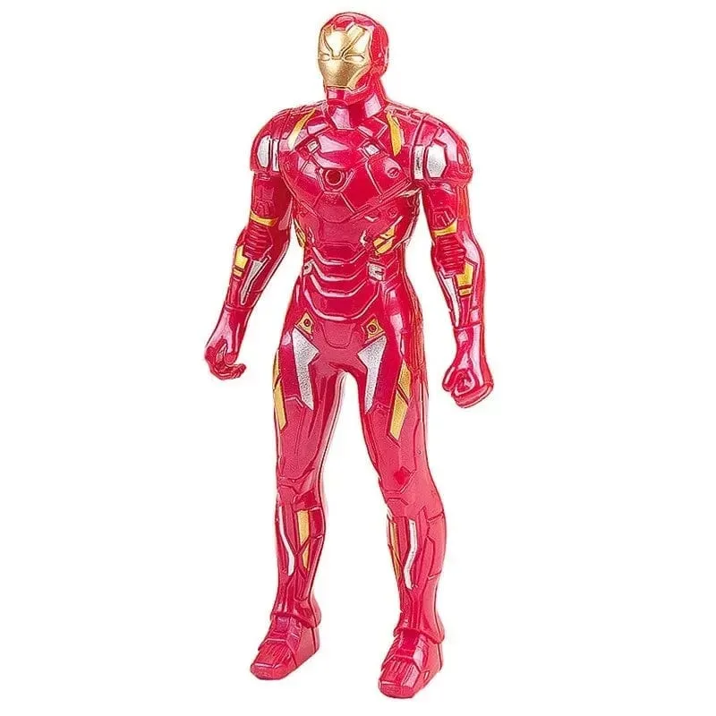 17 cm Kinderspielzeug Marvel Anime Figuren Spiderman Hulk Actionfigur Iron Man Cartoon Kinderspielzeug Weihnachtsgeschenk Glow Doll Hobbys