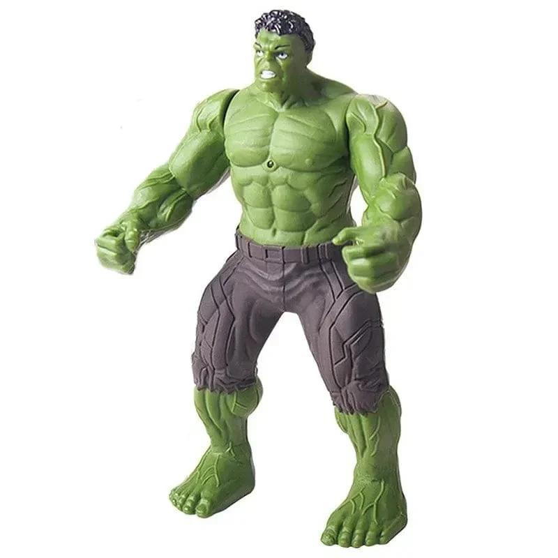 17 cm Kinderspielzeug Marvel Anime Figuren Spiderman Hulk Actionfigur Iron Man Cartoon Kinderspielzeug Weihnachtsgeschenk Glow Doll Hobbys