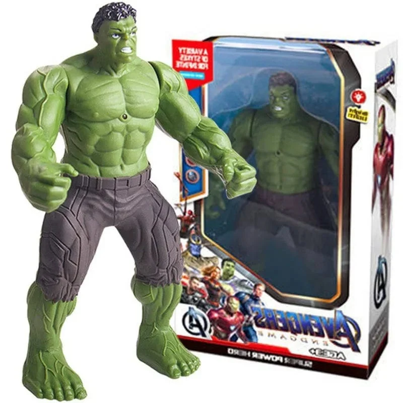 17 cm Kinderspielzeug Marvel Anime Figuren Spiderman Hulk Actionfigur Iron Man Cartoon Kinderspielzeug Weihnachtsgeschenk Glow Doll Hobbys
