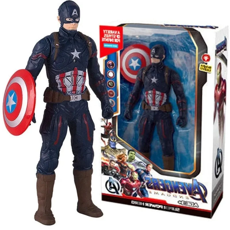 17 cm Kinderspielzeug Marvel Anime Figuren Spiderman Hulk Actionfigur Iron Man Cartoon Kinderspielzeug Weihnachtsgeschenk Glow Doll Hobbys