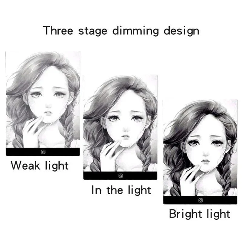 Großes Zeichen- und Kopierbrett im A4-Format, 3-stufig dimmbare LED-Licht-Maltabletten, Lernspielzeug für Kinder