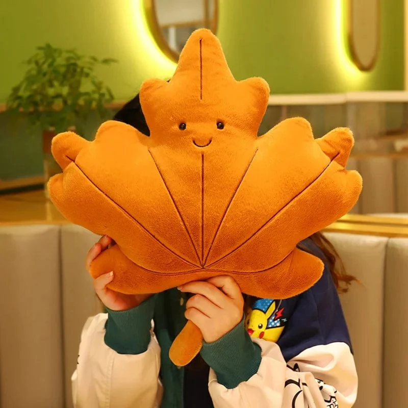 Kawaii Plüsch Blätter Kissen Kissen Spielzeug Weiche Ahorn Blatt Ginkgo Pflanze Volle Stofftiere Zimmer Weihnachten Urlaub Party Decor Geschenk