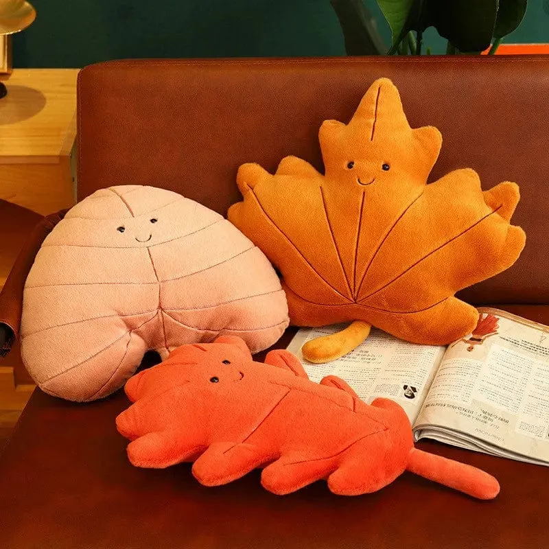 Kawaii Plüsch Blätter Kissen Kissen Spielzeug Weiche Ahorn Blatt Ginkgo Pflanze Volle Stofftiere Zimmer Weihnachten Urlaub Party Decor Geschenk