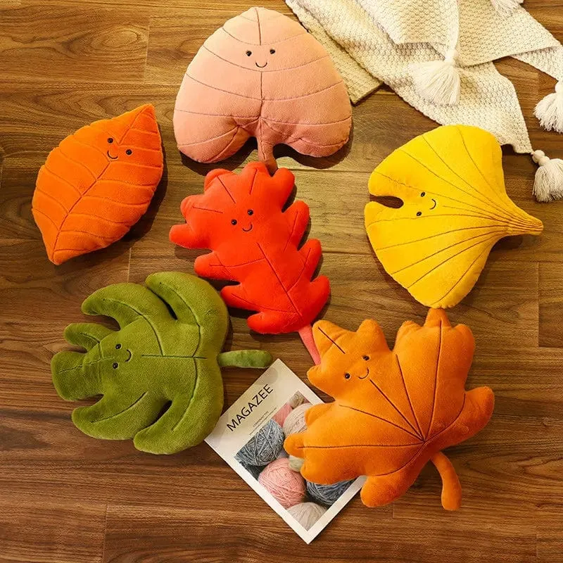 Kawaii Plüsch Blätter Kissen Kissen Spielzeug Weiche Ahorn Blatt Ginkgo Pflanze Volle Stofftiere Zimmer Weihnachten Urlaub Party Decor Geschenk