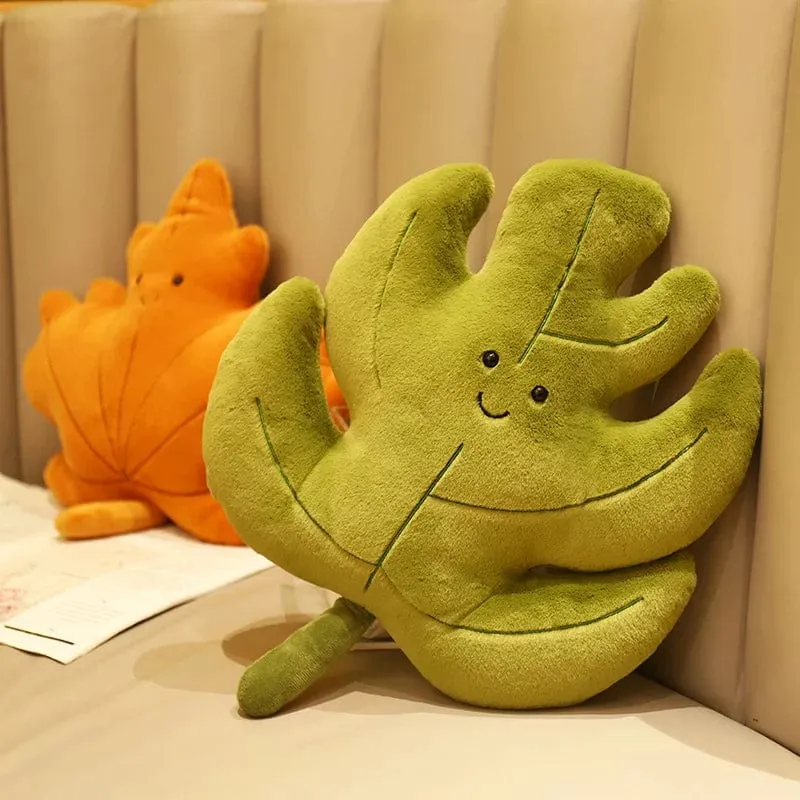 Kawaii Plüsch Blätter Kissen Kissen Spielzeug Weiche Ahorn Blatt Ginkgo Pflanze Volle Stofftiere Zimmer Weihnachten Urlaub Party Decor Geschenk