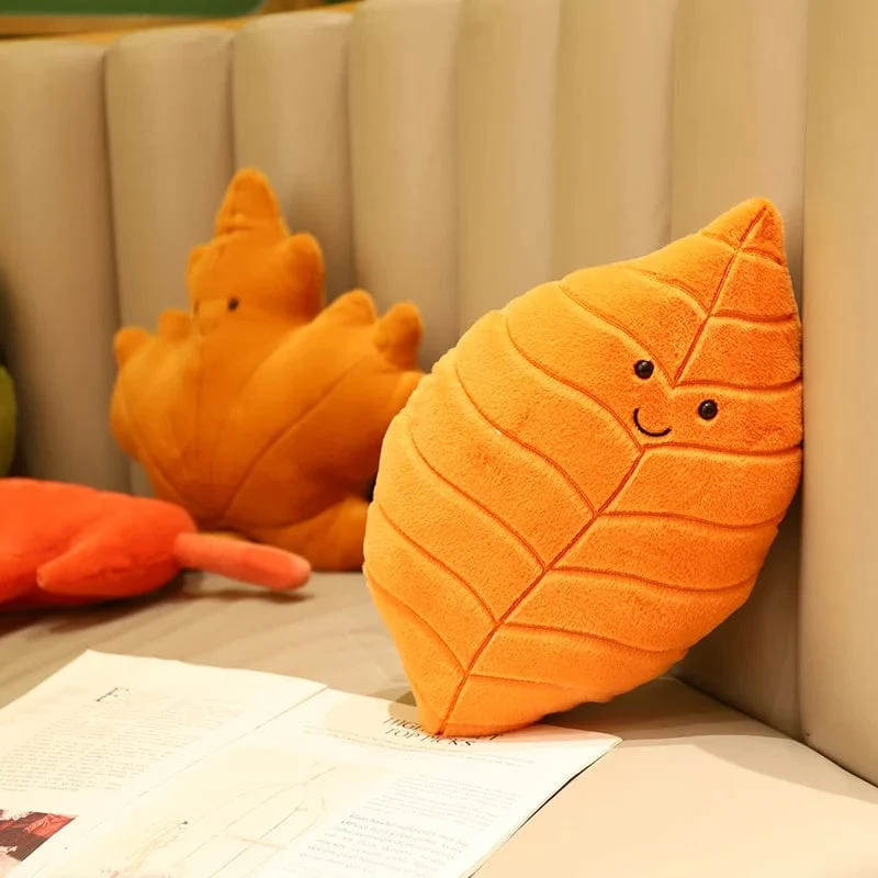 Kawaii Plüsch Blätter Kissen Kissen Spielzeug Weiche Ahorn Blatt Ginkgo Pflanze Volle Stofftiere Zimmer Weihnachten Urlaub Party Decor Geschenk