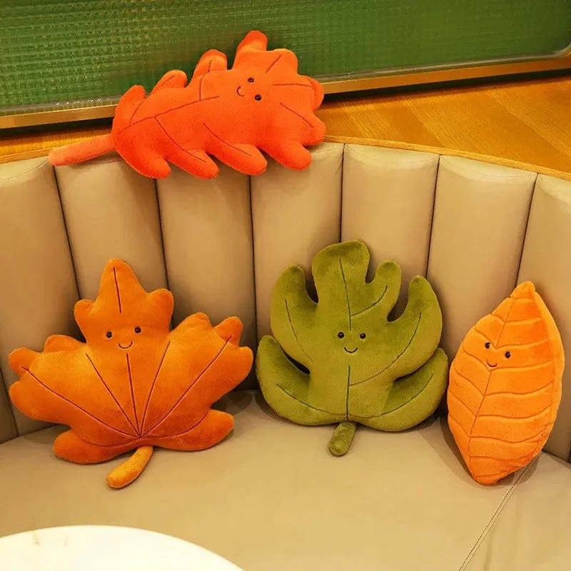 Kawaii Plüsch Blätter Kissen Kissen Spielzeug Weiche Ahorn Blatt Ginkgo Pflanze Volle Stofftiere Zimmer Weihnachten Urlaub Party Decor Geschenk