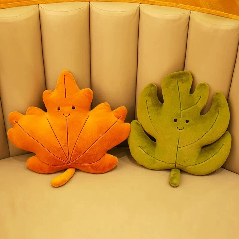 Kawaii Plüsch Blätter Kissen Kissen Spielzeug Weiche Ahorn Blatt Ginkgo Pflanze Volle Stofftiere Zimmer Weihnachten Urlaub Party Decor Geschenk
