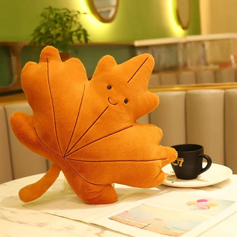 Kawaii Plüsch Blätter Kissen Kissen Spielzeug Weiche Ahorn Blatt Ginkgo Pflanze Volle Stofftiere Zimmer Weihnachten Urlaub Party Decor Geschenk