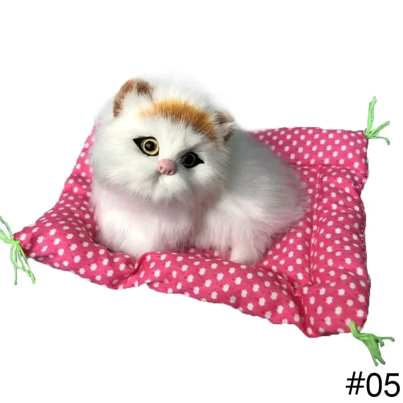 Simulation Plüschmatte Katzen-/Hundespielzeug Schlafender Neko Inu Gefülltes Plüsch-Haustierspielzeug mit Sound Schlafzimmer Tischplatte Autodekoration Kindergeschenke