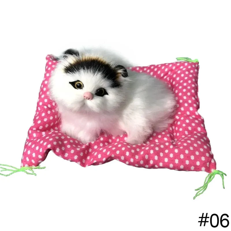 Simulation Plüschmatte Katzen-/Hundespielzeug Schlafender Neko Inu Gefülltes Plüsch-Haustierspielzeug mit Sound Schlafzimmer Tischplatte Autodekoration Kindergeschenke
