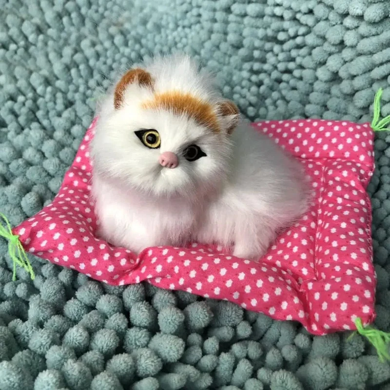 Simulation Plüschmatte Katzen-/Hundespielzeug Schlafender Neko Inu Gefülltes Plüsch-Haustierspielzeug mit Sound Schlafzimmer Tischplatte Autodekoration Kindergeschenke
