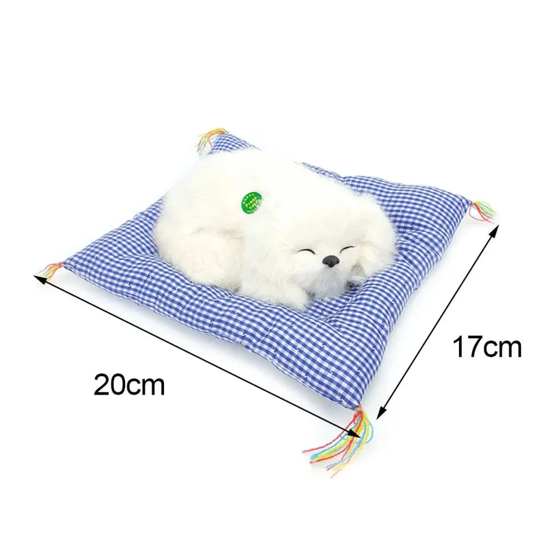 Simulation Plüschmatte Katzen-/Hundespielzeug Schlafender Neko Inu Gefülltes Plüsch-Haustierspielzeug mit Sound Schlafzimmer Tischplatte Autodekoration Kindergeschenke